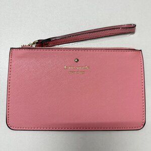 Kate Spade pink Metallic Wristlet Pouch